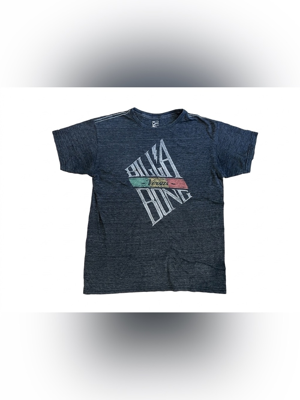 Billabong T Shirt Mens Large Gray Recycler Tri Blend Surf Graphic Tee Distressed